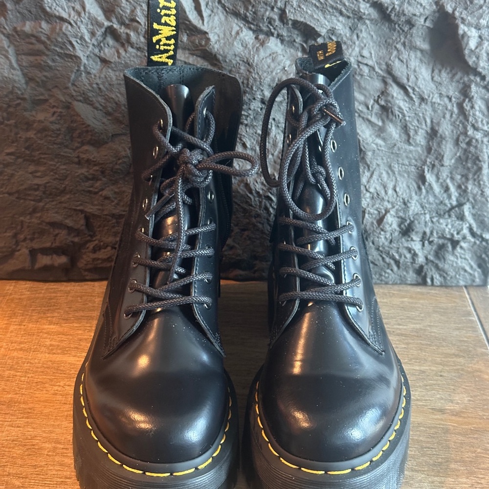 Dr. Martens Shiny Black Combat Boots